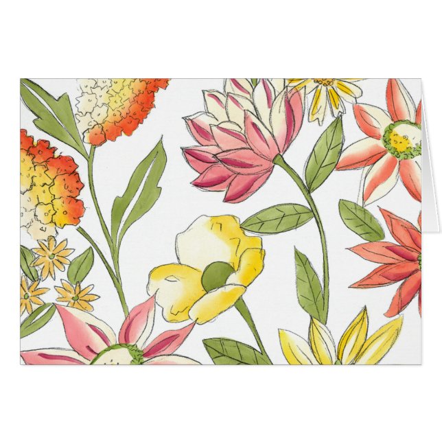 Floral Garden Design with White Background (Front Horizontal)