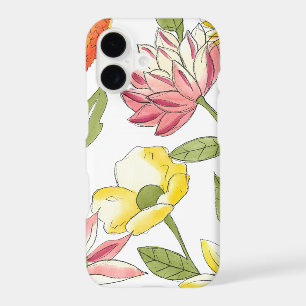 Floral Garden Design with White Background