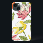 Floral Garden Design with White Background iPhone 13 Case<br><div class="desc">This floral garden design features strikingly bright colours against a pale white background,  making the flowers stand out even more. An amazing painting that can bring colour and beauty to any room. Purchase it for yourself,  or give it to a loved one as a gift!</div>