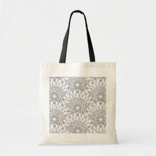 Floral Garden Doodle Tote Bag
