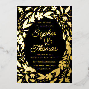 Floral Garden Engaged Couples Shower Gold