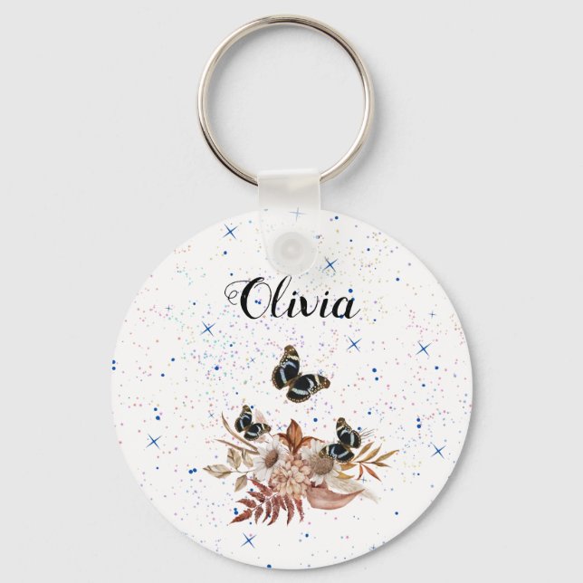 floral garden key ring (Front)