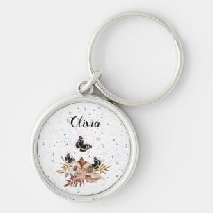 floral garden key ring