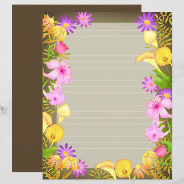 Floral Garden Olive (Front/Back)