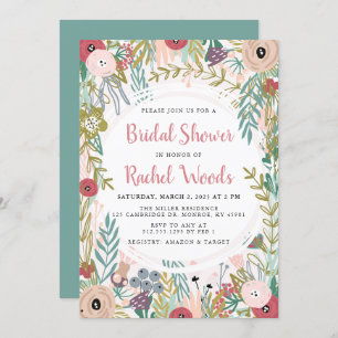 Floral Garden Party Bridal Shower Invitation