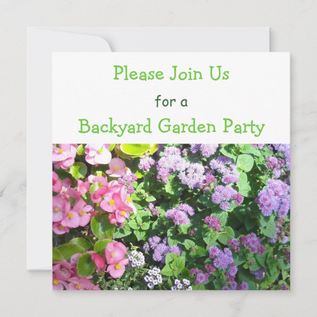 Floral Garden Party Invitation (Front)