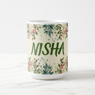 FLORAL GARDEN PASTEL COFFEE MUG DESIGN