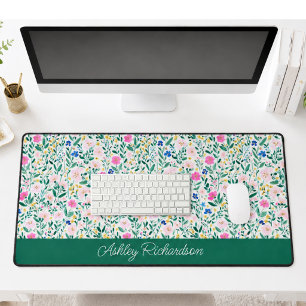 Floral Garden Personalised Desk Mat