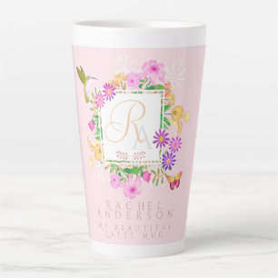 Floral Garden Pink Latte Mug