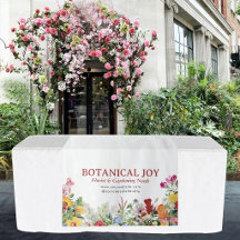 Floral Garden Pop Up Shop Table Runner Sign