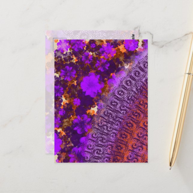 Floral Garden Postcard (Front/Back In Situ)