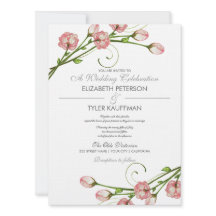 Floral Garden Roses Wedding Invitation