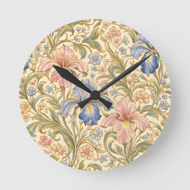Floral Garden Round Clock (Front)