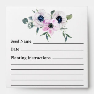 Floral Garden Seed Saving Envelope
