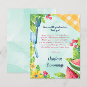 Floral Garden Seeds of Love Baby Shower Thank You Card