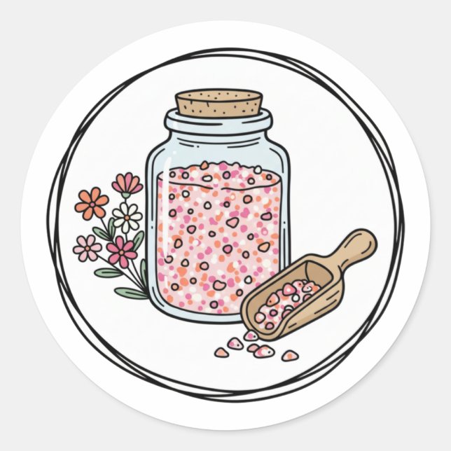 Floral Garden Sugar Scrub Label for Scrubs (Front)