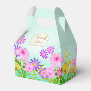 Floral Garden Tent Favour Box
