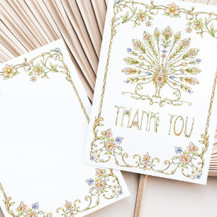 Floral Garden Thank You Card Wedding