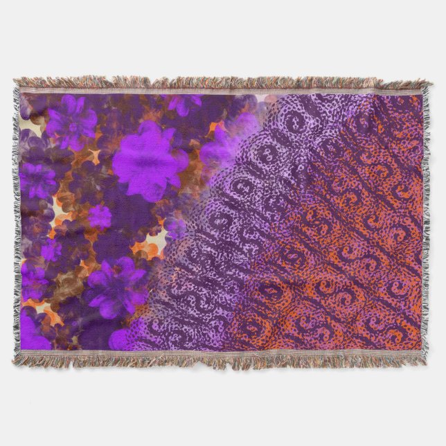 Floral Garden Throw Blanket (Front)