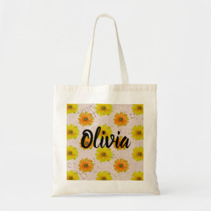 floral garden tote bag