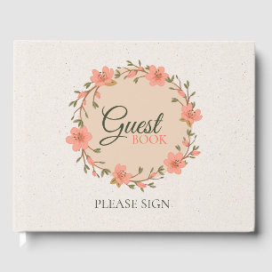 Floral Garden Wedding Guest Book