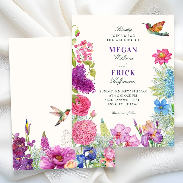 Floral garden wedding invitation (Creator Uploaded)