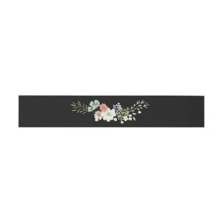 Floral Garden Wedding Napkin Bands Invitation Belly Band