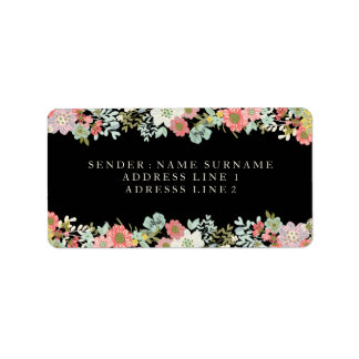 Floral Garden Wedding Return Address Labels