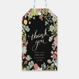 Floral Garden Wedding Thank You Gift Tags