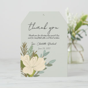 Floral Gardenia Bouquet Bridal Shower Thank You Card