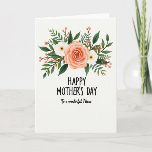 Floral Garland Mothers Day Card