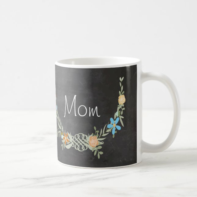 Floral Garland Mum Mug (Right)
