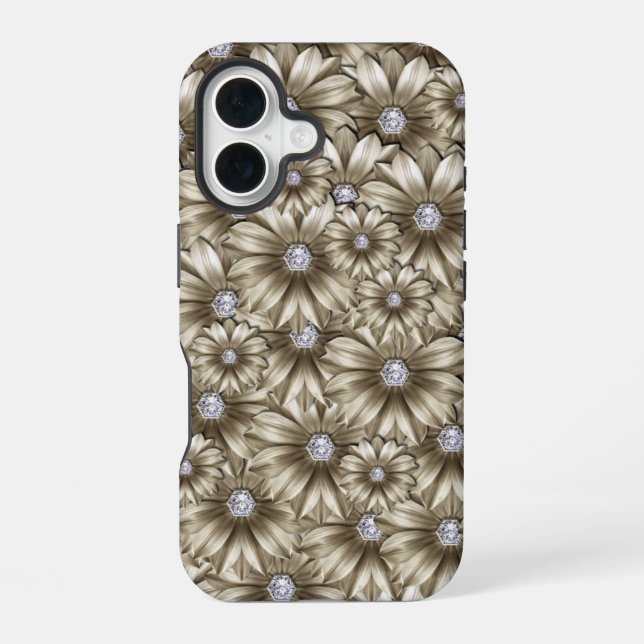 Floral Gemstone iPhone Case (Back)