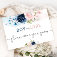 Floral gender reveal boy or girl wear your guess