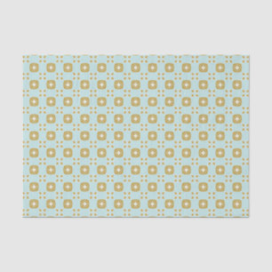 Floral Geo Light Aqua and Gold Tissue Paper