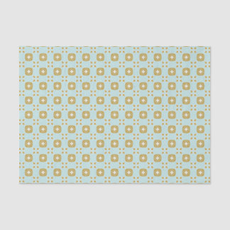 Floral Geo Light Aqua and Gold Tissue Paper