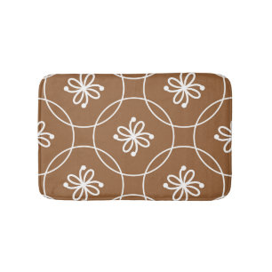 Floral geometric: vintage art pattern. bath mat