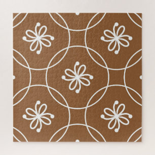 Floral geometric: vintage art pattern. jigsaw puzzle