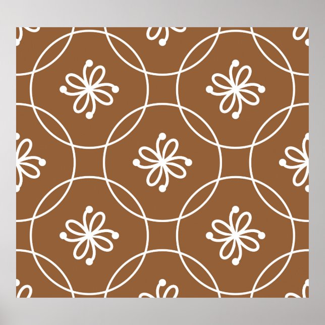 Floral geometric: vintage art pattern. poster (Front)