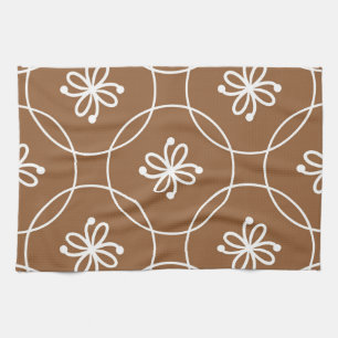 Floral geometric: vintage art pattern. tea towel