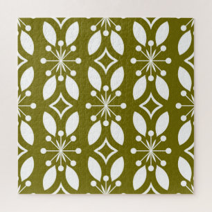 Floral Geometric: Vintage Seamless Pattern. Jigsaw Puzzle