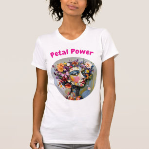 "Floral Geometry" – A Botanical Portrait T-Shirt