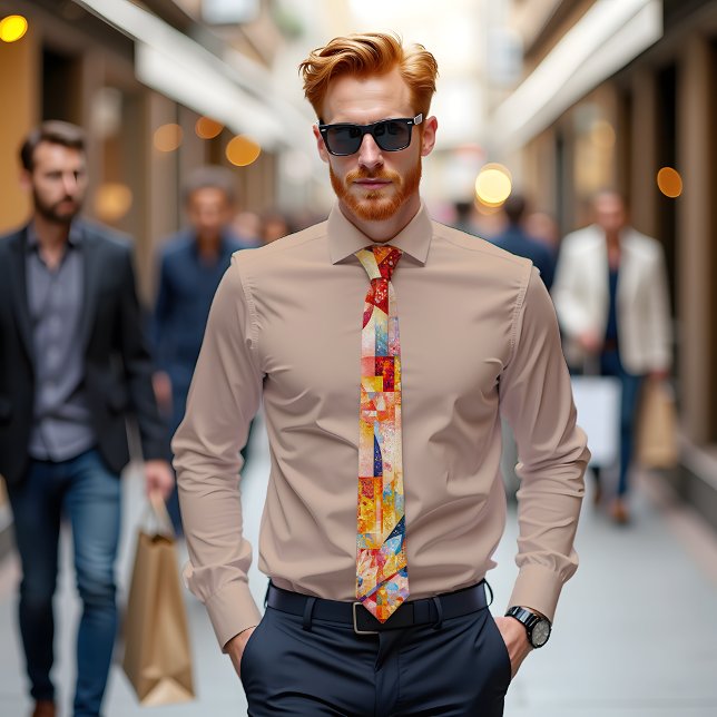 Floral Geometry Abstract Art Tie (Creator Uploaded)