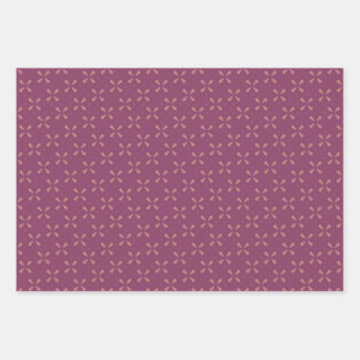 Floral geometry wrapping paper sheet