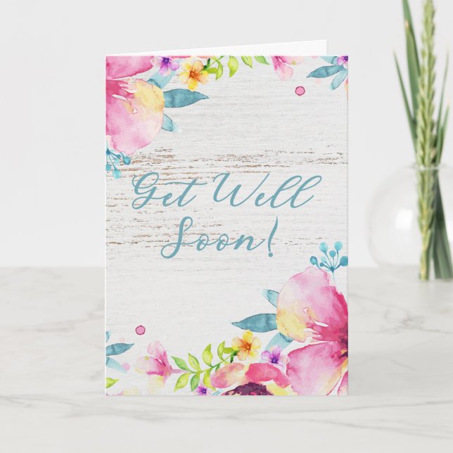 Floral Get Well Card (Front)