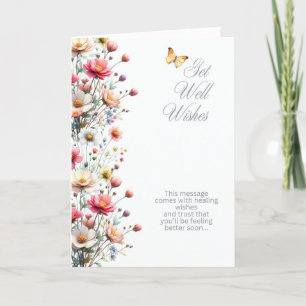 Floral Get Well Greeting Card