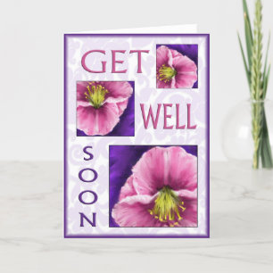 Floral get well soon card