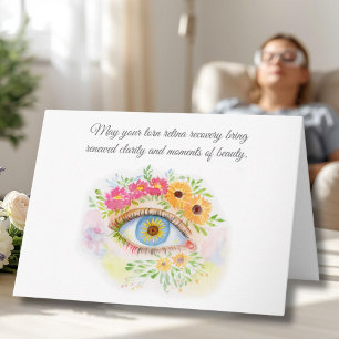 Floral Get Well Torn Retina Recovery with Peonies  Card