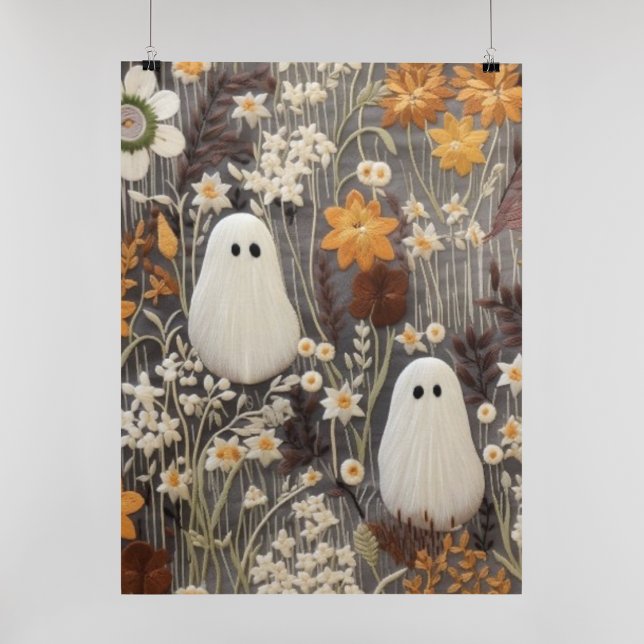 Floral Ghost Art Poster (Creator Uploaded)