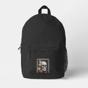 Floral Ghost Fall Boho Halloween 2 Printed Backpack
